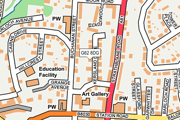 G62 8DG map - OS OpenMap – Local (Ordnance Survey)