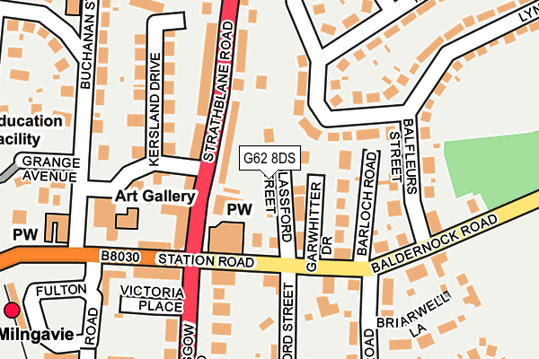 G62 8DS map - OS OpenMap – Local (Ordnance Survey)