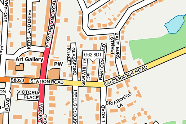 G62 8DT map - OS OpenMap – Local (Ordnance Survey)