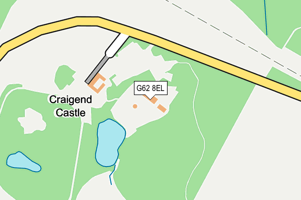 G62 8EL map - OS OpenMap – Local (Ordnance Survey)