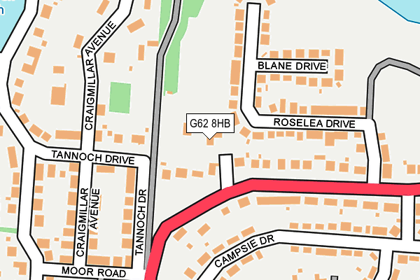 G62 8HB map - OS OpenMap – Local (Ordnance Survey)