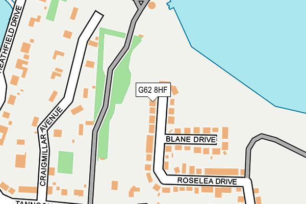 G62 8HF map - OS OpenMap – Local (Ordnance Survey)