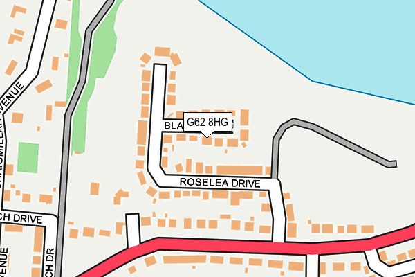 G62 8HG map - OS OpenMap – Local (Ordnance Survey)