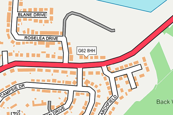 G62 8HH map - OS OpenMap – Local (Ordnance Survey)
