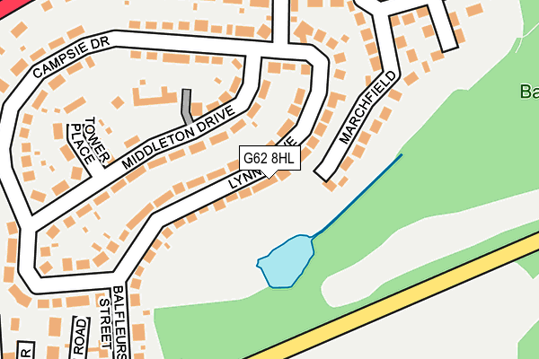 G62 8HL map - OS OpenMap – Local (Ordnance Survey)