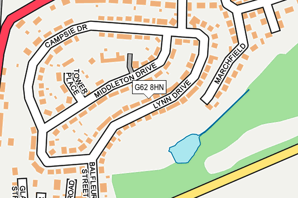 G62 8HN map - OS OpenMap – Local (Ordnance Survey)