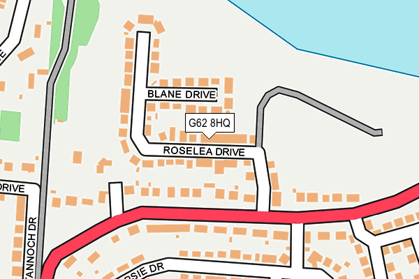 G62 8HQ map - OS OpenMap – Local (Ordnance Survey)