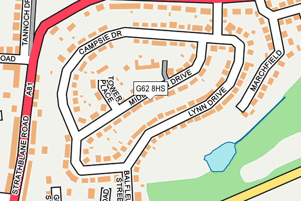 G62 8HS map - OS OpenMap – Local (Ordnance Survey)