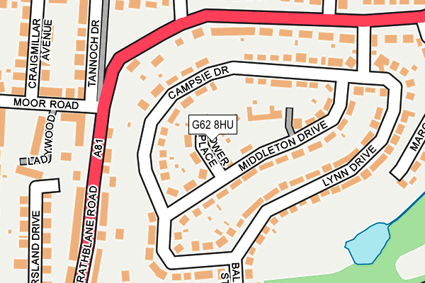 G62 8HU map - OS OpenMap – Local (Ordnance Survey)
