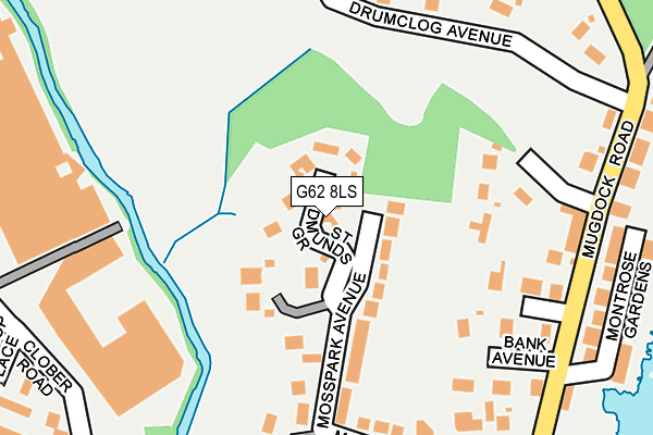 G62 8LS map - OS OpenMap – Local (Ordnance Survey)
