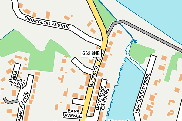 G62 8NB map - OS OpenMap – Local (Ordnance Survey)