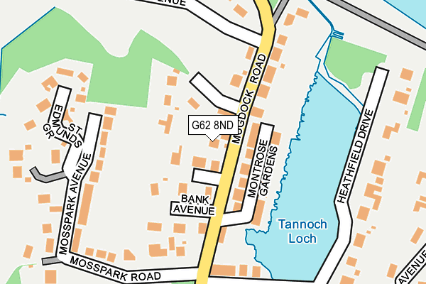 G62 8ND map - OS OpenMap – Local (Ordnance Survey)