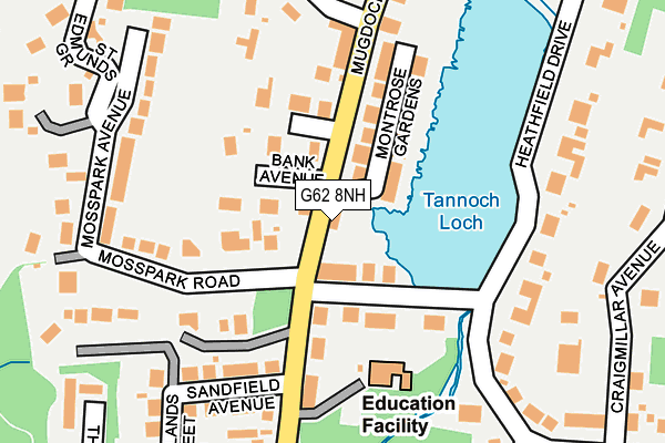 G62 8NH map - OS OpenMap – Local (Ordnance Survey)