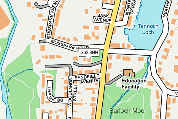 G62 8NN map - OS OpenMap – Local (Ordnance Survey)