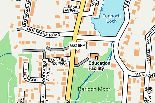 G62 8NP map - OS OpenMap – Local (Ordnance Survey)