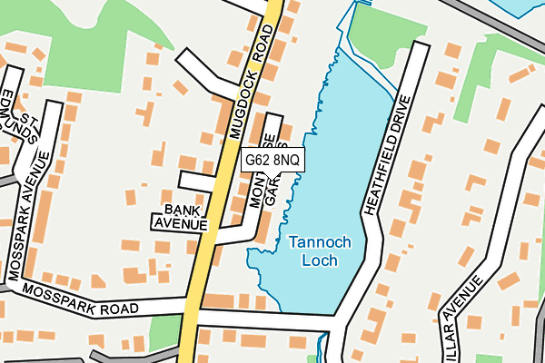 G62 8NQ map - OS OpenMap – Local (Ordnance Survey)