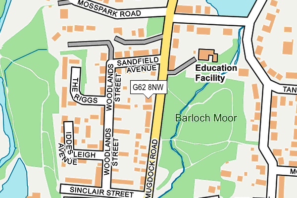 G62 8NW map - OS OpenMap – Local (Ordnance Survey)