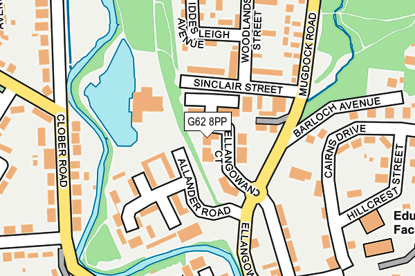 G62 8PP map - OS OpenMap – Local (Ordnance Survey)