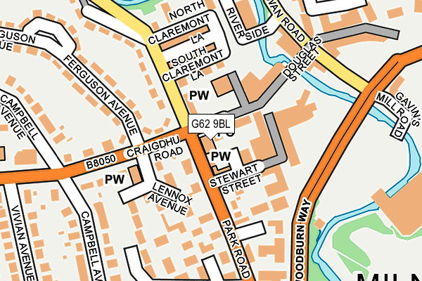 G62 9BL map - OS OpenMap – Local (Ordnance Survey)