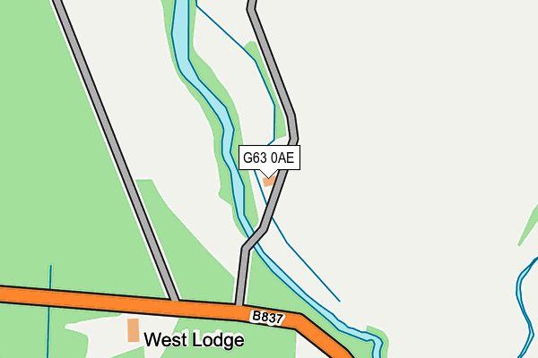 G63 0AE map - OS OpenMap – Local (Ordnance Survey)