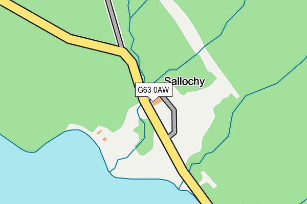 G63 0AW map - OS OpenMap – Local (Ordnance Survey)