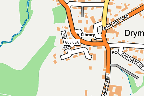 G63 0BA map - OS OpenMap – Local (Ordnance Survey)