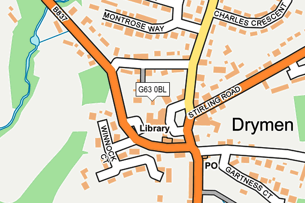 G63 0BL map - OS OpenMap – Local (Ordnance Survey)