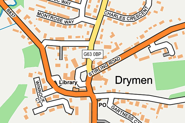 G63 0BP map - OS OpenMap – Local (Ordnance Survey)