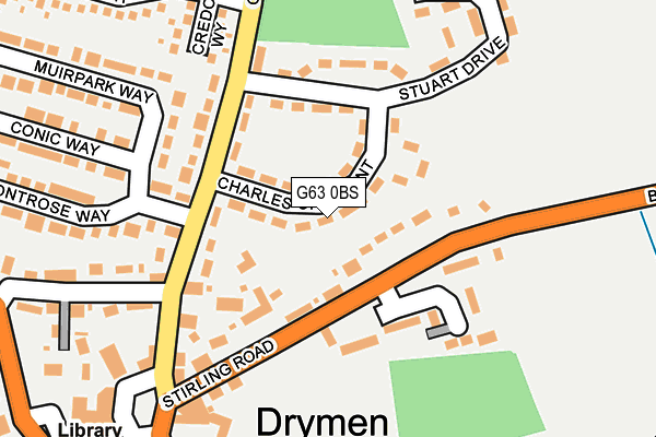 G63 0BS map - OS OpenMap – Local (Ordnance Survey)