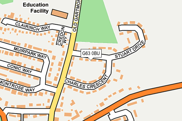 G63 0BU map - OS OpenMap – Local (Ordnance Survey)