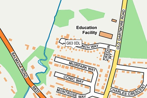 G63 0DL map - OS OpenMap – Local (Ordnance Survey)