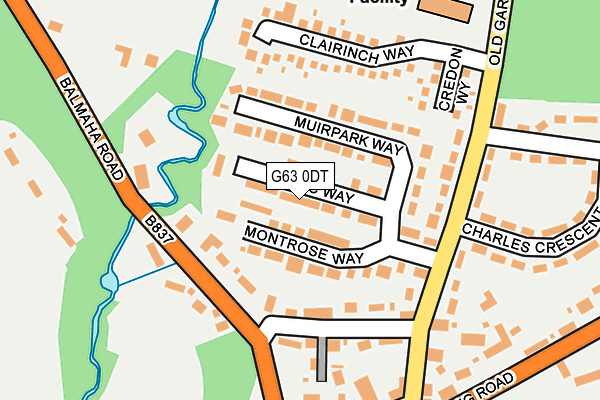 G63 0DT map - OS OpenMap – Local (Ordnance Survey)