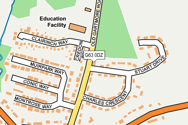 G63 0DZ map - OS OpenMap – Local (Ordnance Survey)