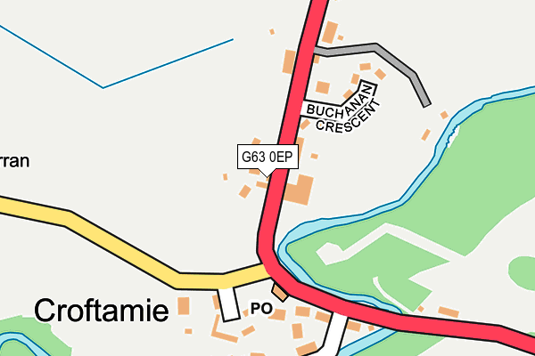 G63 0EP map - OS OpenMap – Local (Ordnance Survey)