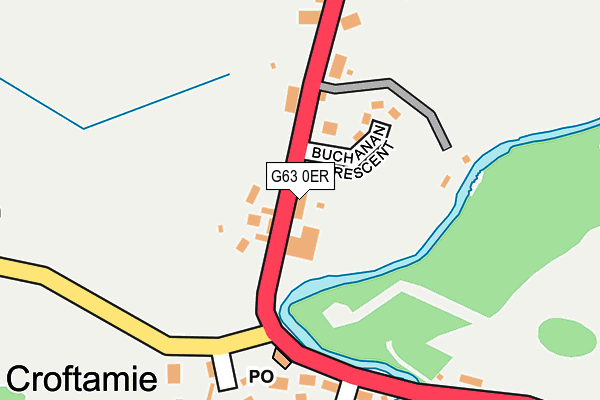 G63 0ER map - OS OpenMap – Local (Ordnance Survey)