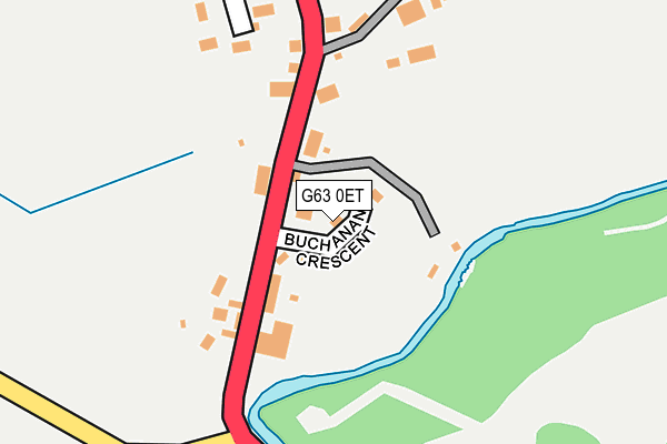 G63 0ET map - OS OpenMap – Local (Ordnance Survey)