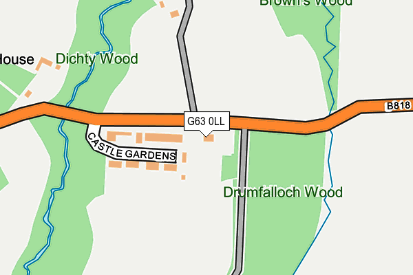 G63 0LL map - OS OpenMap – Local (Ordnance Survey)