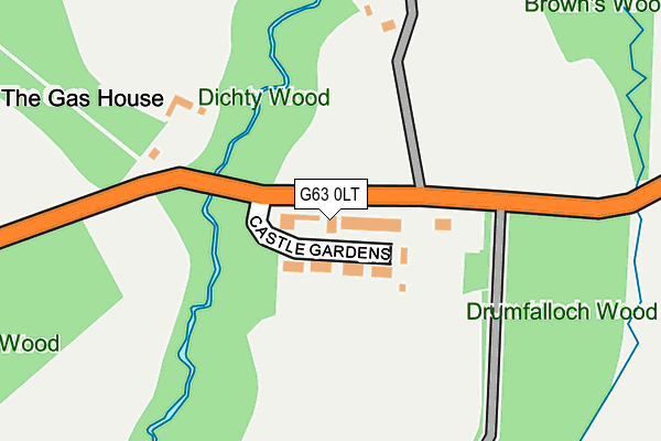 G63 0LT map - OS OpenMap – Local (Ordnance Survey)