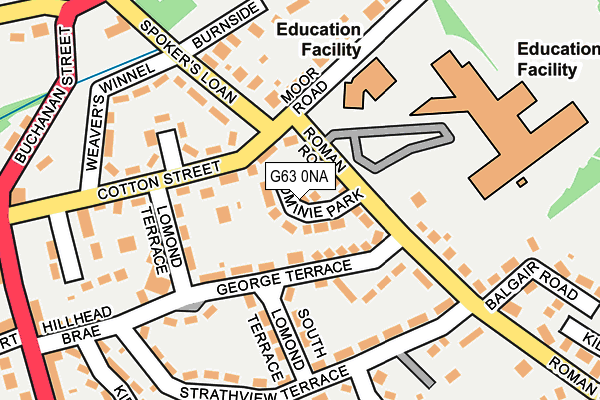 G63 0NA map - OS OpenMap – Local (Ordnance Survey)