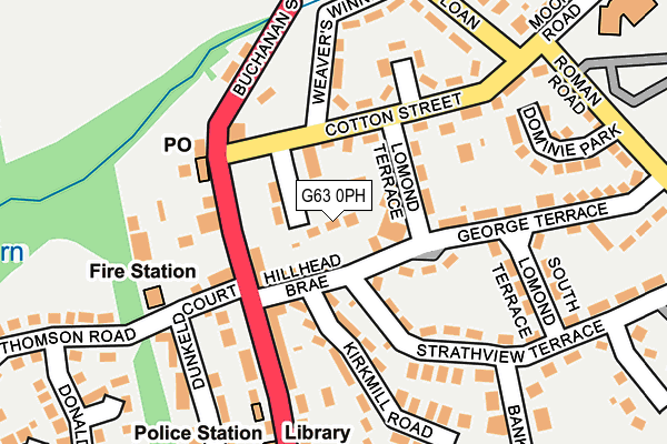 G63 0PH map - OS OpenMap – Local (Ordnance Survey)