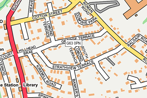 G63 0PN map - OS OpenMap – Local (Ordnance Survey)