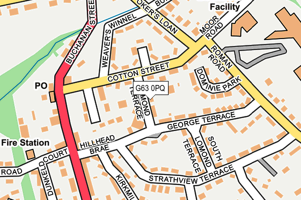 G63 0PQ map - OS OpenMap – Local (Ordnance Survey)