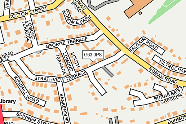 G63 0PS map - OS OpenMap – Local (Ordnance Survey)