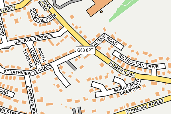 G63 0PT map - OS OpenMap – Local (Ordnance Survey)