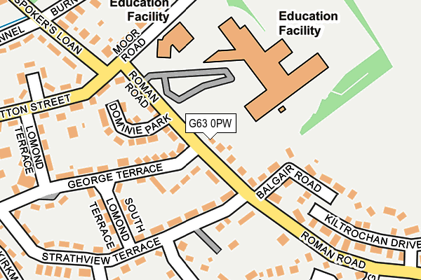 G63 0PW map - OS OpenMap – Local (Ordnance Survey)