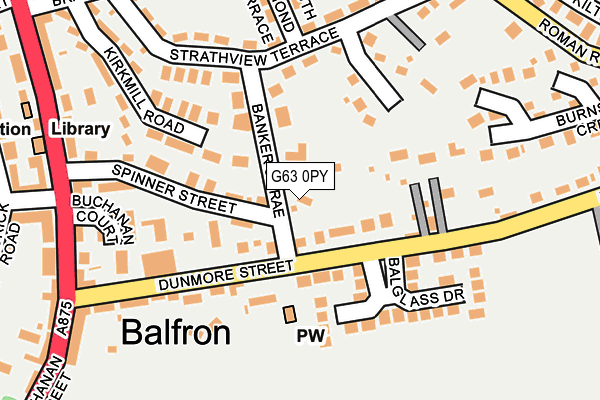 G63 0PY map - OS OpenMap – Local (Ordnance Survey)