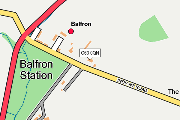 G63 0QN map - OS OpenMap – Local (Ordnance Survey)