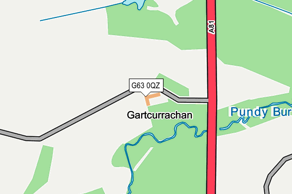 G63 0QZ map - OS OpenMap – Local (Ordnance Survey)