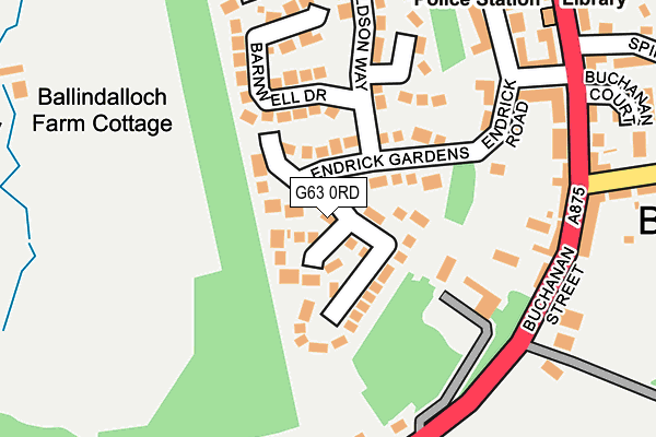 G63 0RD map - OS OpenMap – Local (Ordnance Survey)