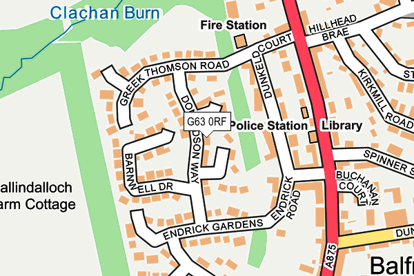 G63 0RF map - OS OpenMap – Local (Ordnance Survey)